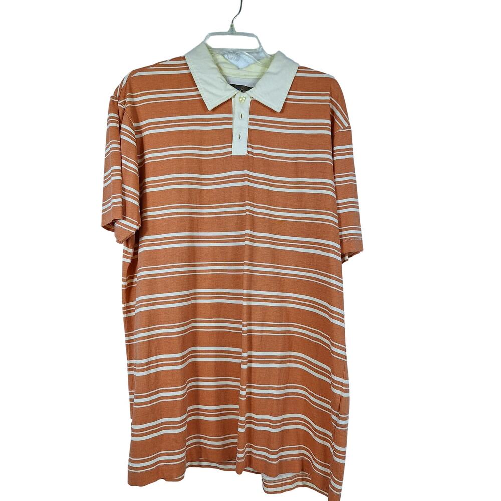 Field Gear short sleeve shirt Polo style orange/beige